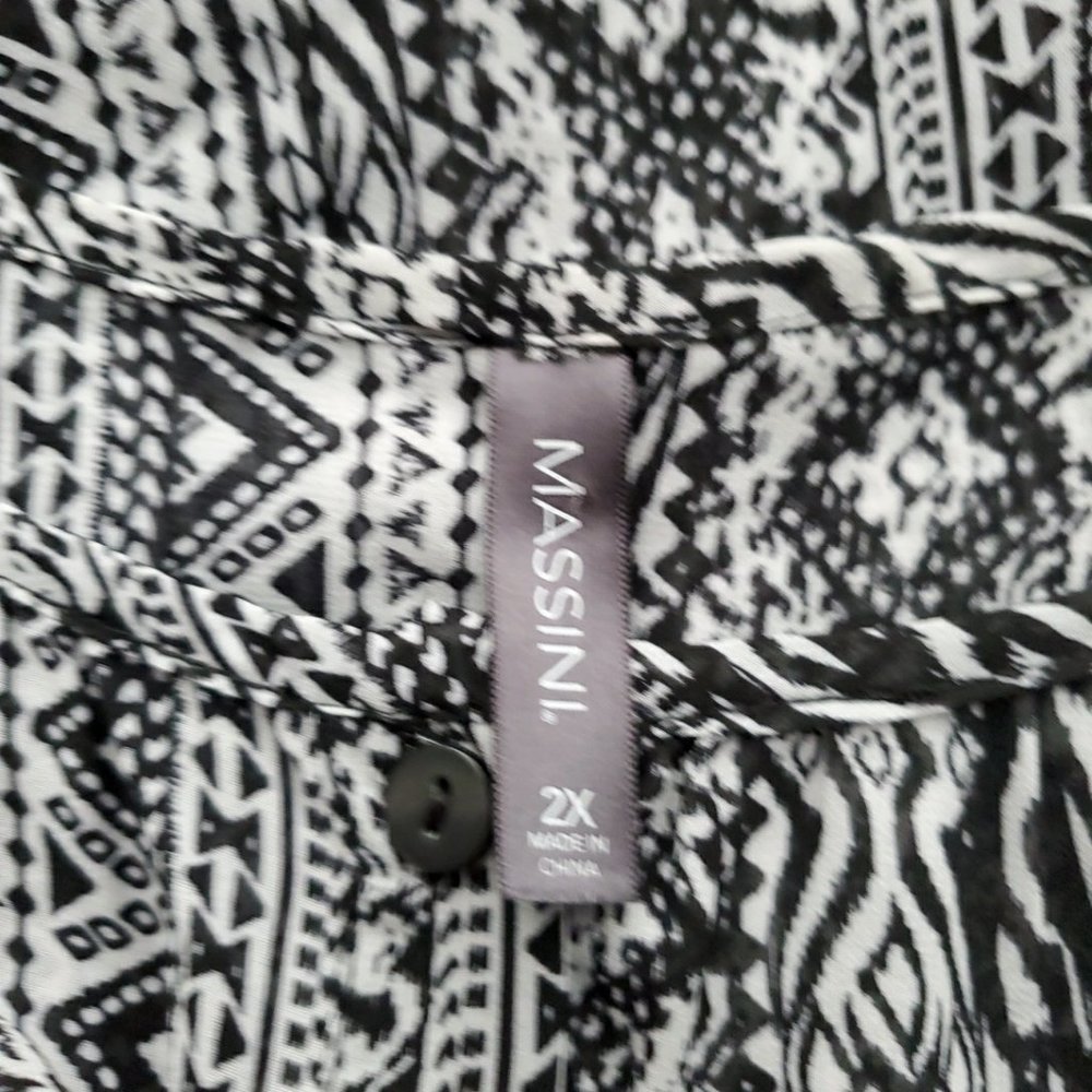 Massini Womens Sheer Top Plus 2X - Picture 5 of 6